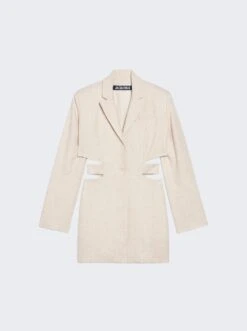 Jacquemus La Robe Bari Mini Dress Light Beige