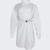 Folia Float Buckle Shirt Dress White