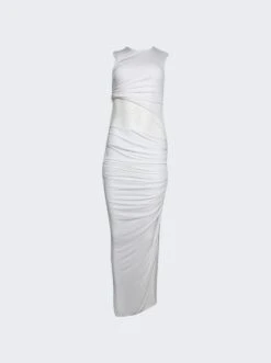 Boketto Column Dress White