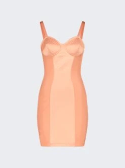 Jean Paul Gaultier Flowers Conical Corset Dress Salmon