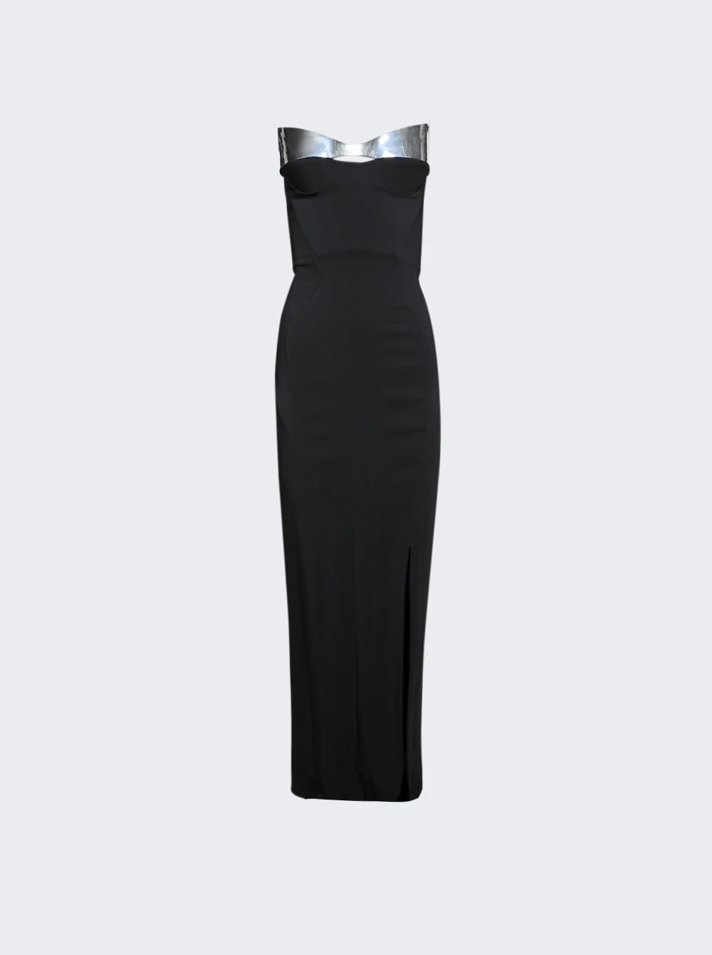 Mugler Signature Structured Strapless Dress Black