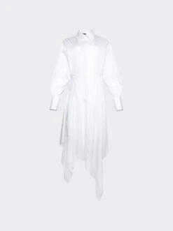 Mugler Poplin Dress White