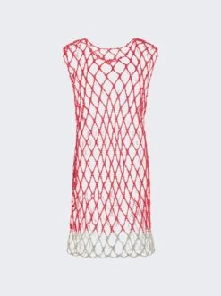 Deirdre Dress Red And Silver