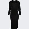 Oron Ruched Dress Black