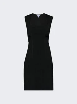 Bottega Veneta Compact Mini Black Dress