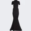 Balenciaga T-Shirt Maxi Dress Black
