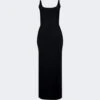 Bottega Veneta Compact Long Dress Black