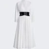ALAIA Belted Dress White