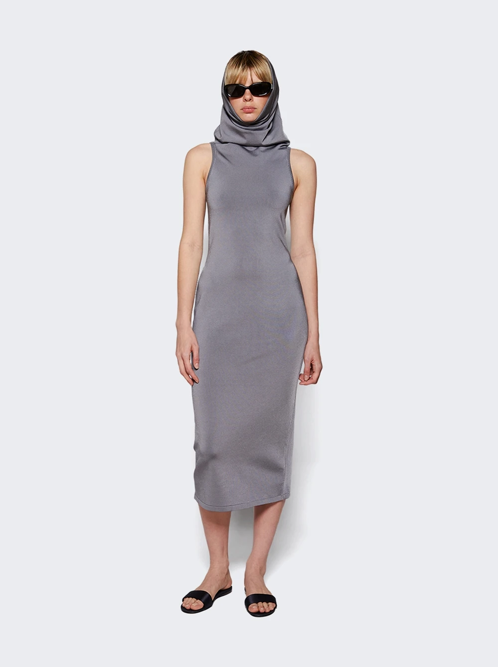 ALAIA Hooded Dress Blue - Image 2