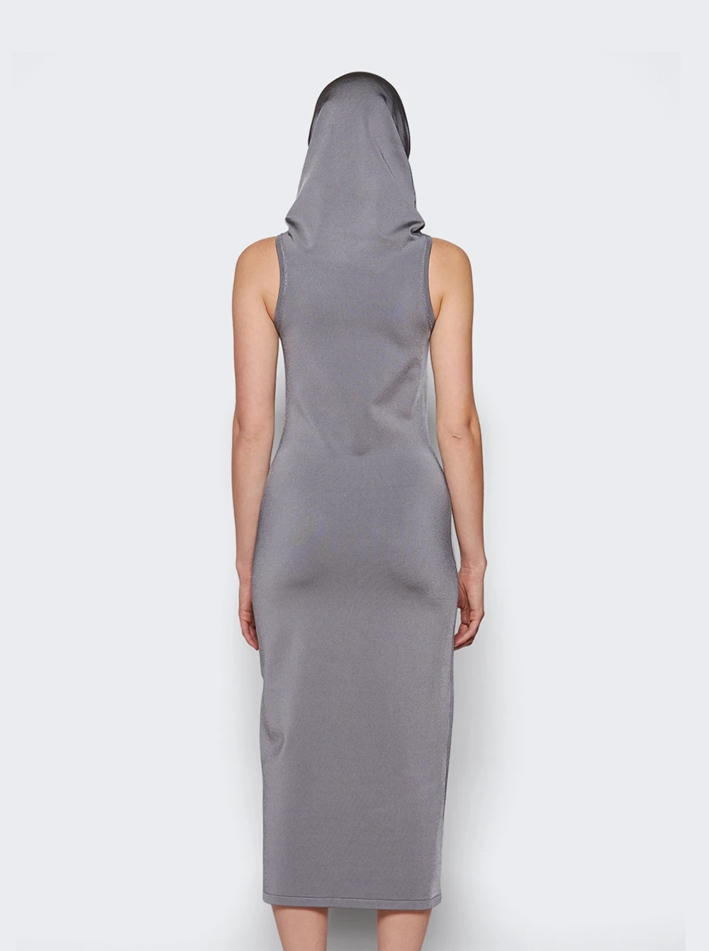ALAIA Hooded Dress Blue - Image 5