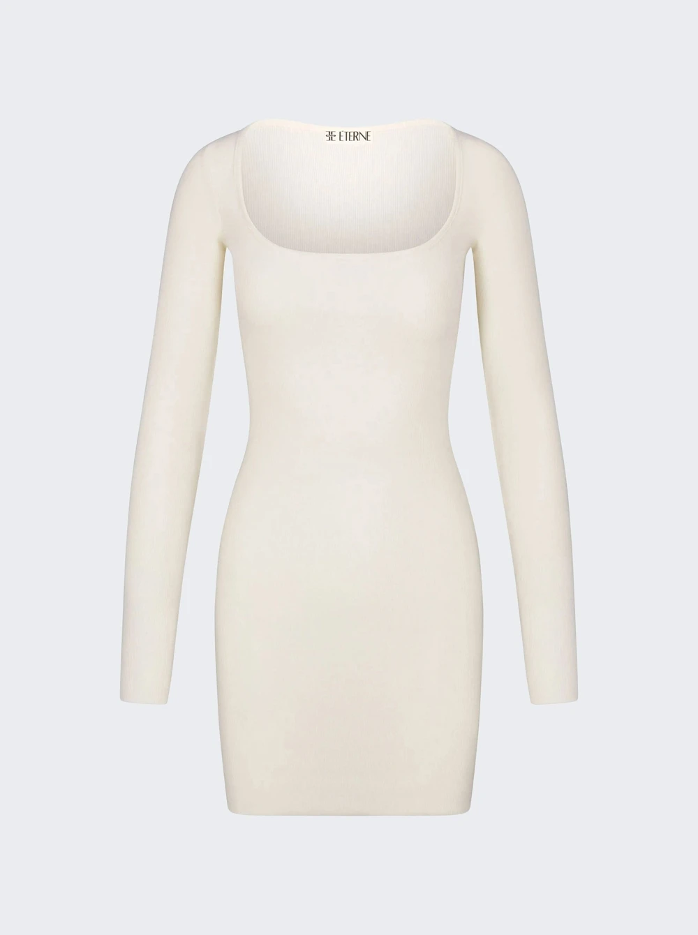 Square Neck Mini Dress Cream