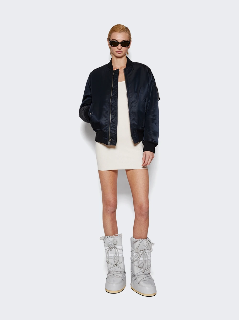 Square Neck Mini Dress Cream - Image 2