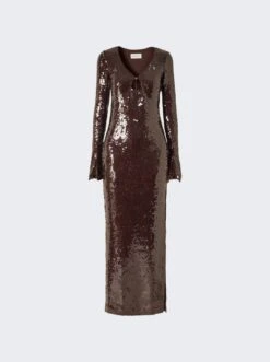 Solaria Midi Dress Bitter Chocolate