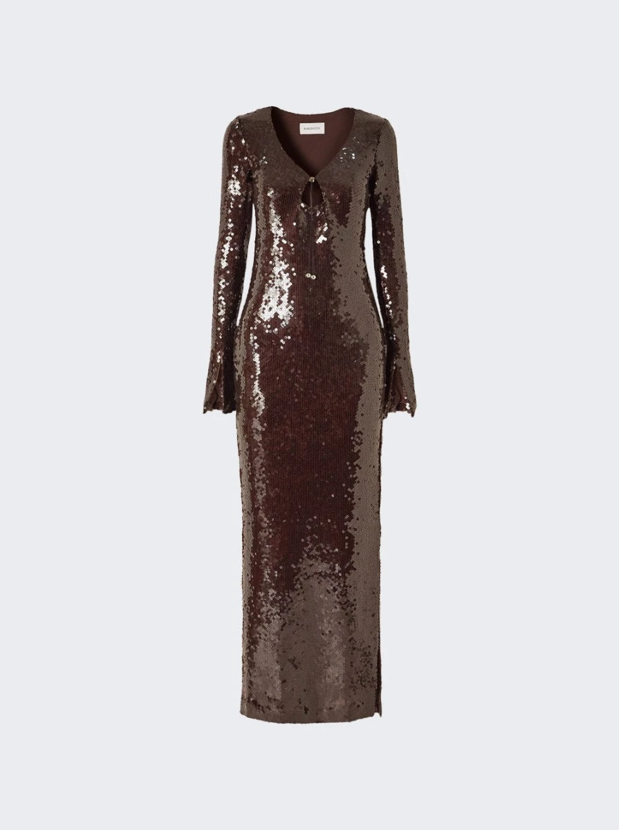 Solaria Midi Dress Bitter Chocolate