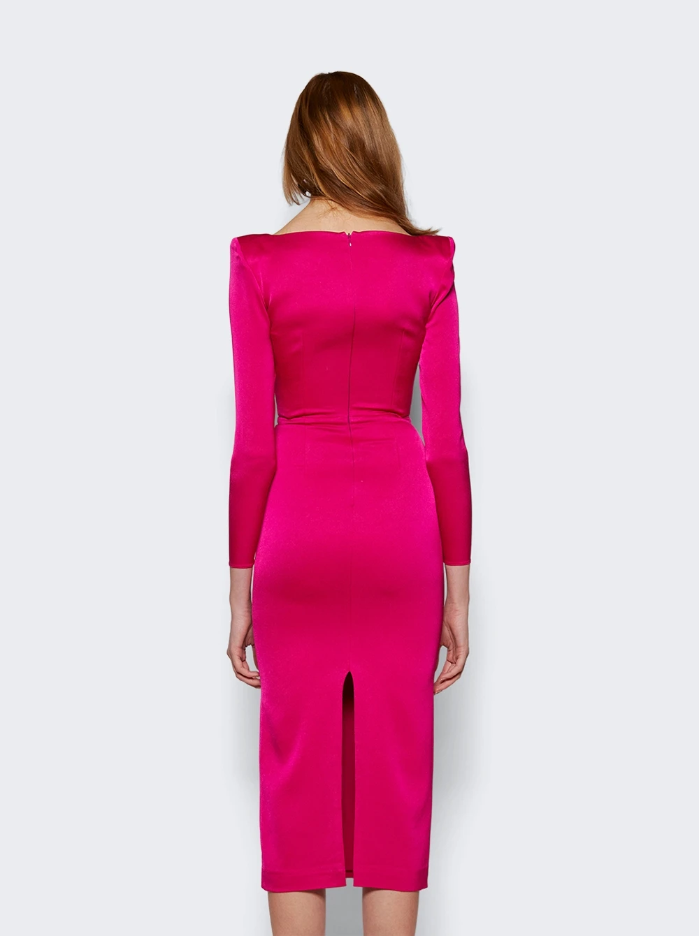 Angled Portrait Dress Raspberry - Image 5