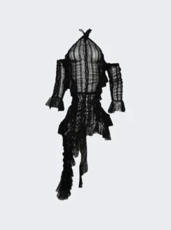 Revenge Ruched Dress Black