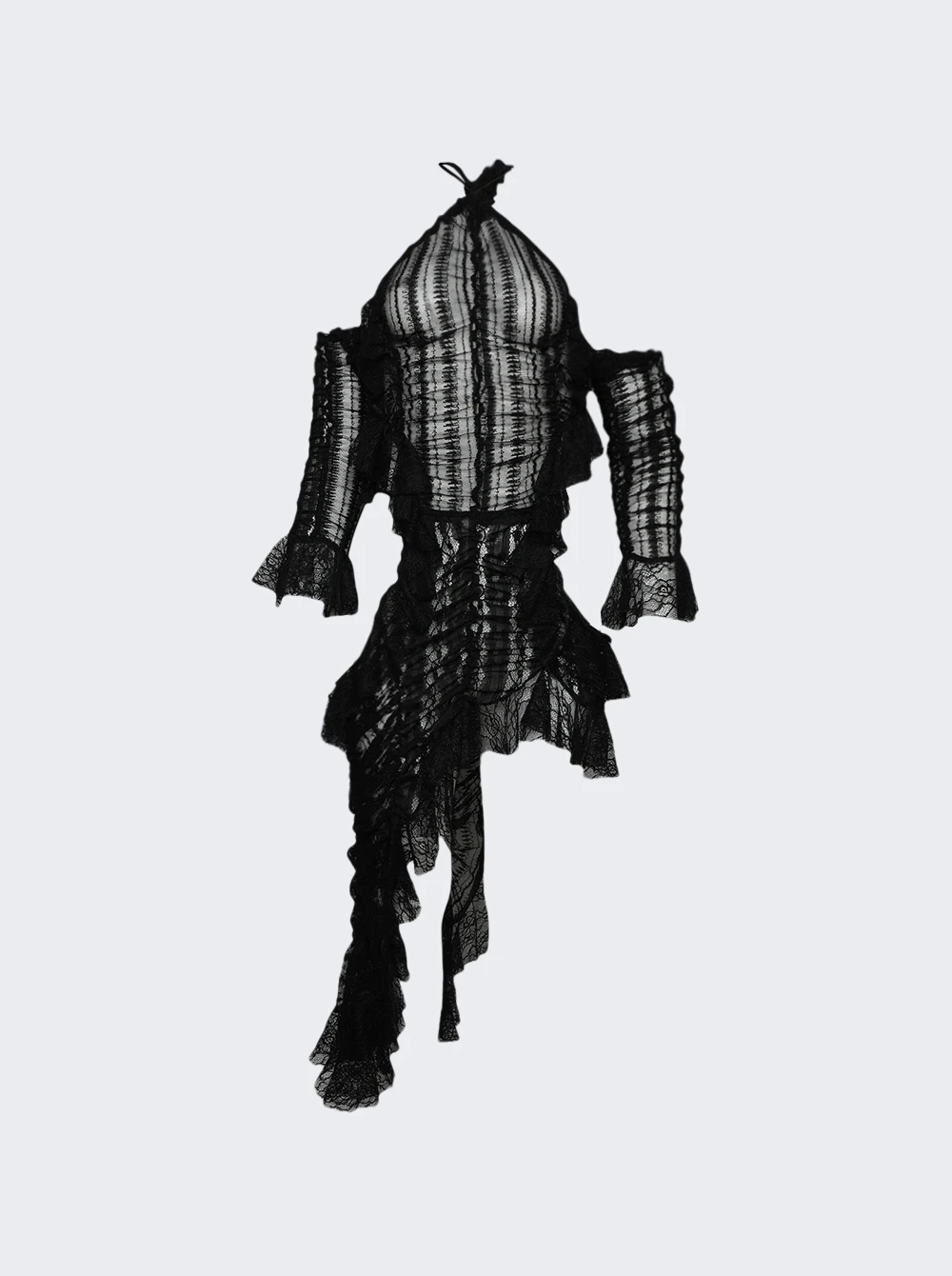 Revenge Ruched Dress Black