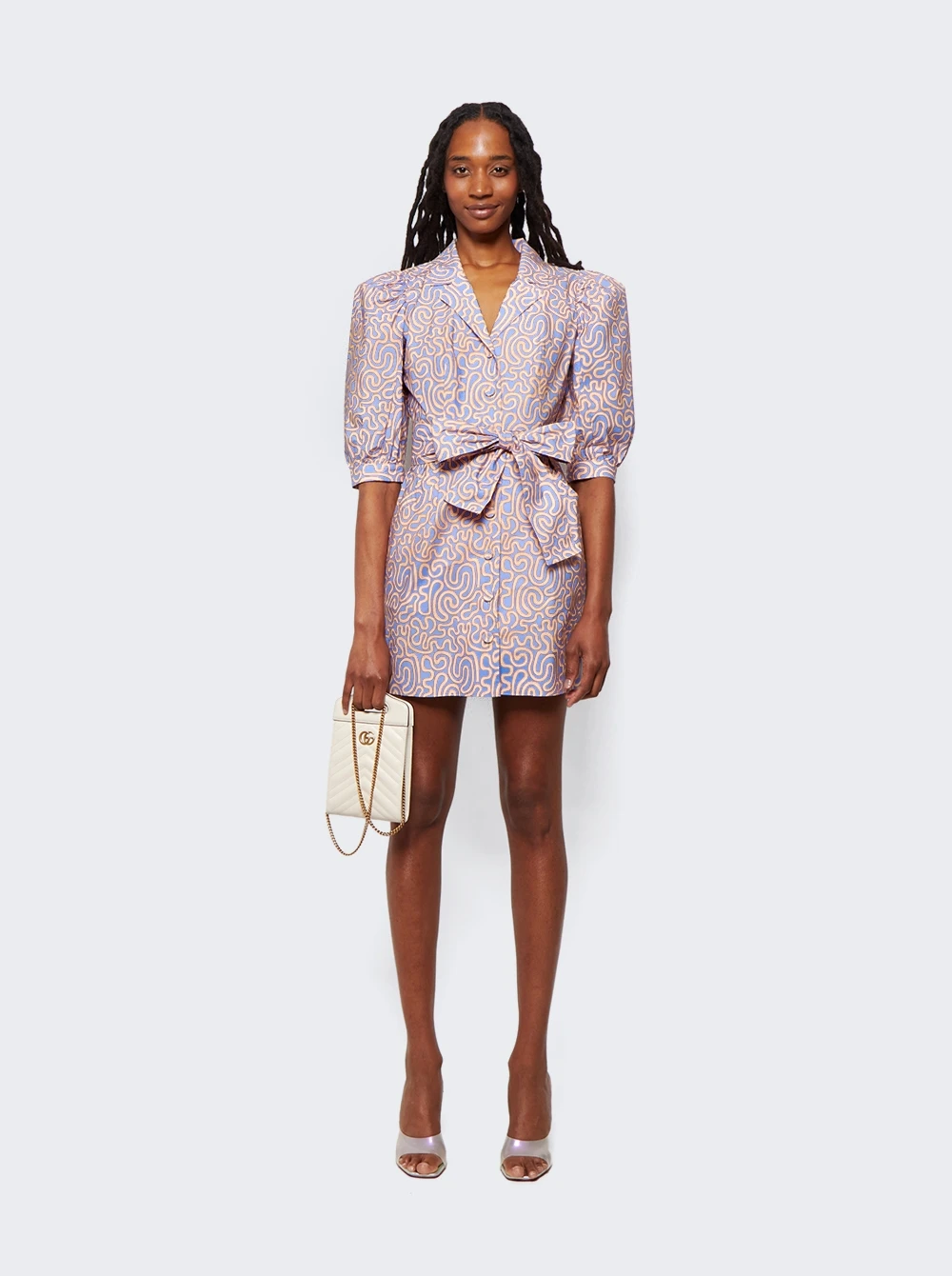 The Casitas Mini Dress Blue Squiggle - Image 2