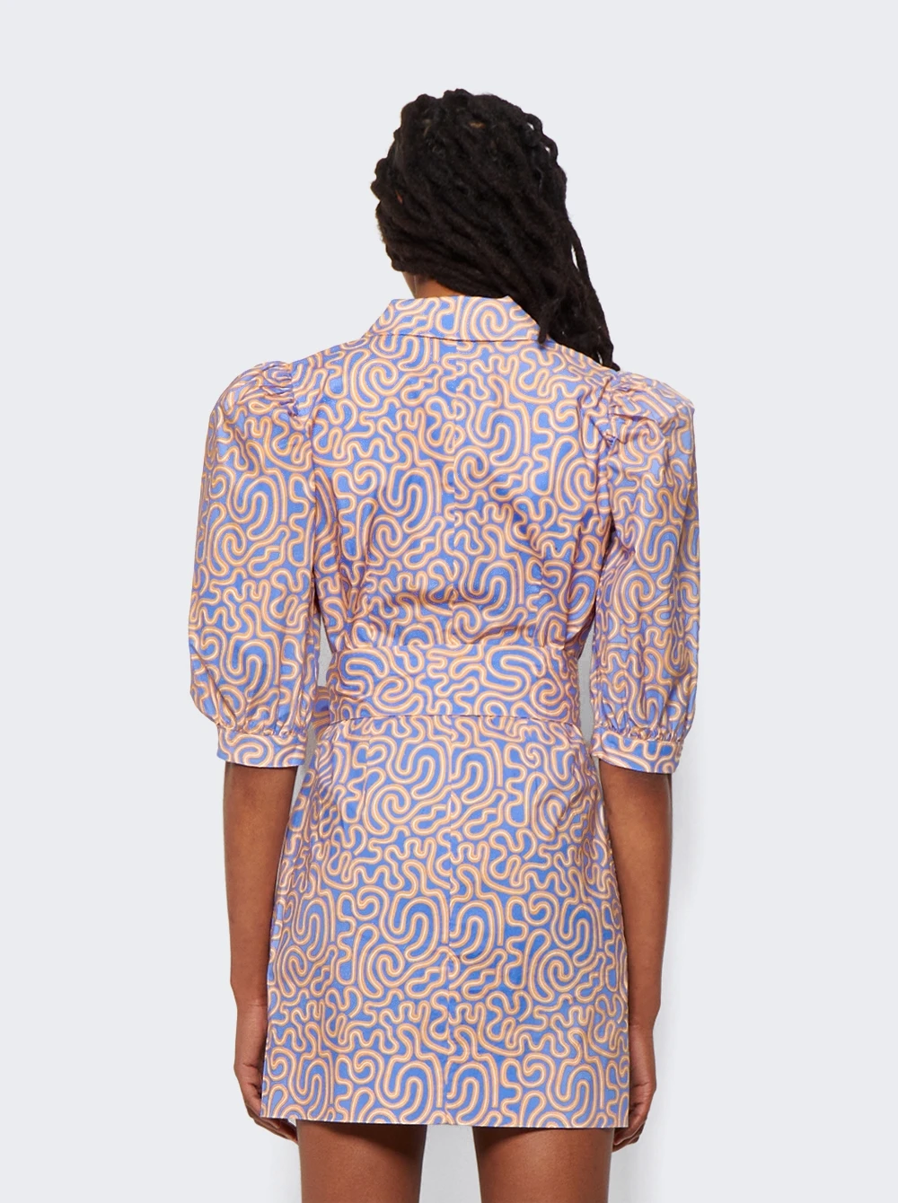 The Casitas Mini Dress Blue Squiggle - Image 5