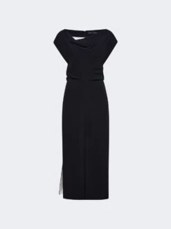 PROENZA SCHOULER Rosa Dress In Matte Viscose Crepe Black
