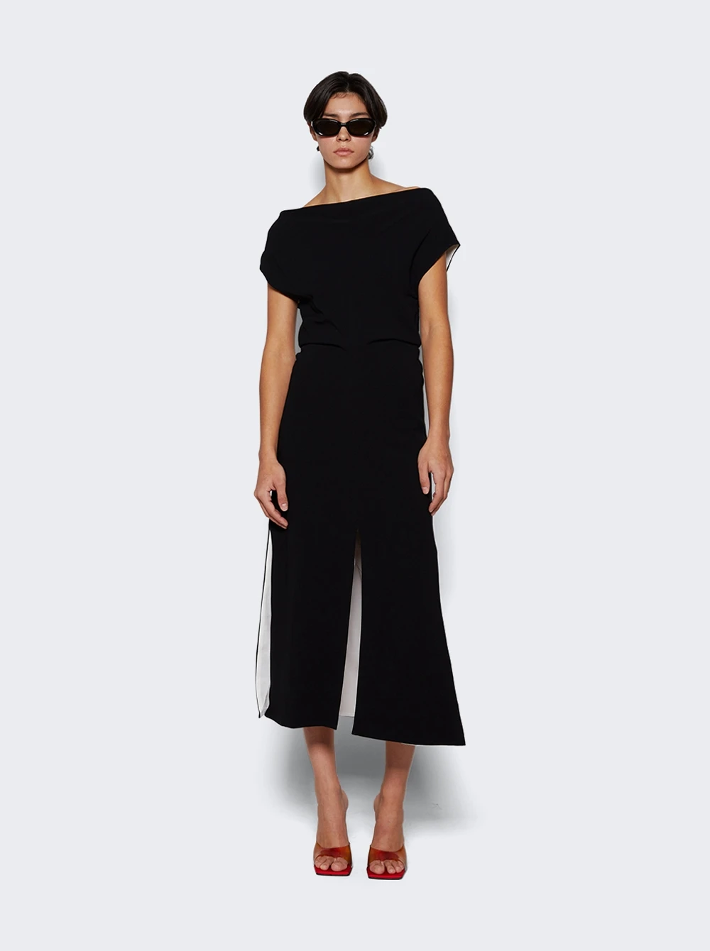 PROENZA SCHOULER Rosa Dress In Matte Viscose Crepe Black - Image 2