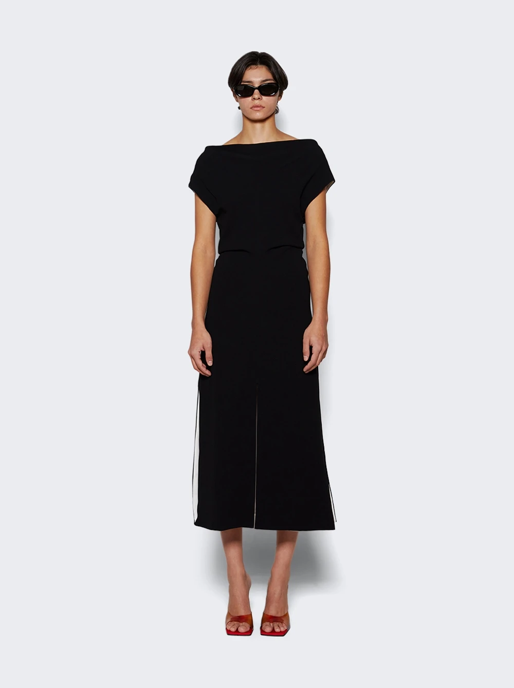 PROENZA SCHOULER Rosa Dress In Matte Viscose Crepe Black - Image 3