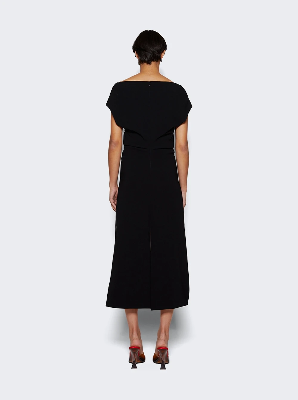 PROENZA SCHOULER Rosa Dress In Matte Viscose Crepe Black - Image 5