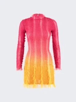 Sunrise Angel Mini Dress Pink And Orange