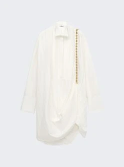 Loewe Chain Shirt Dress Optic White